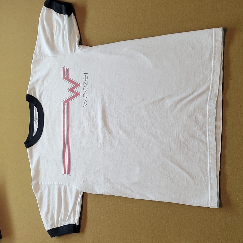 Weezer 90s Band T Shirt Small Y2k (2004) Vintage Unisex Ringer Original Logo